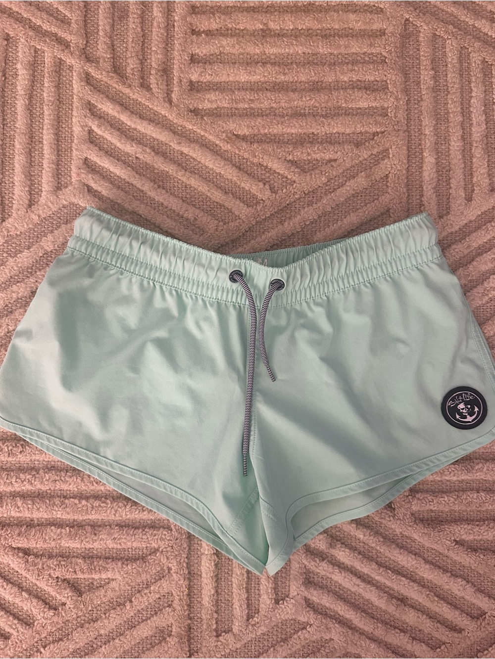 Salt Life Women's Light Mint Athletic Shorts with Drawstring